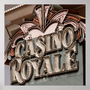 Affiche de Royale Las Vegas de casino rétro