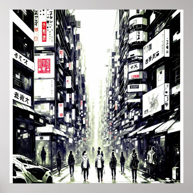 Affiche de rue de Tokyo (Devant)