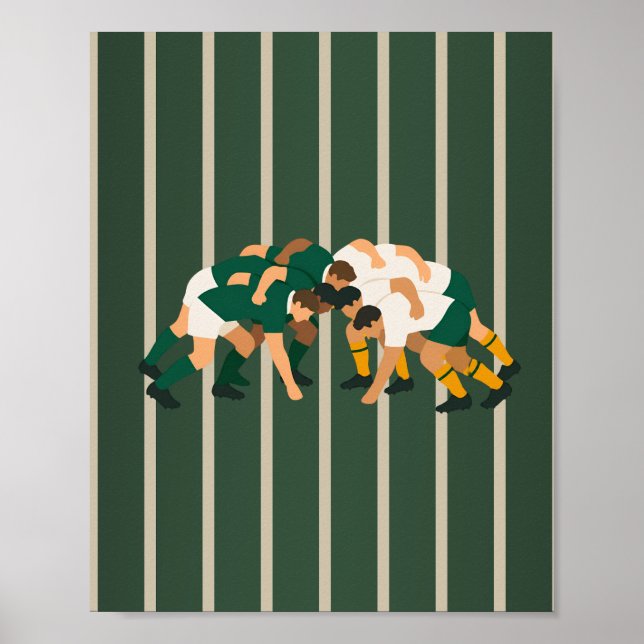 Affiche de rugby pour chambre d'enfant (Devant)