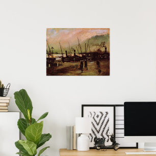 Affiche De Ruijterkade in Amsterdam par Vincent van Gogh