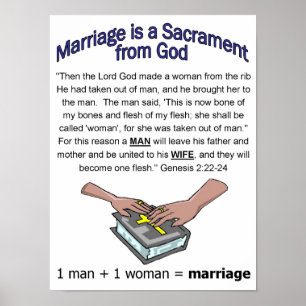 Affiche de sacrement de mariage