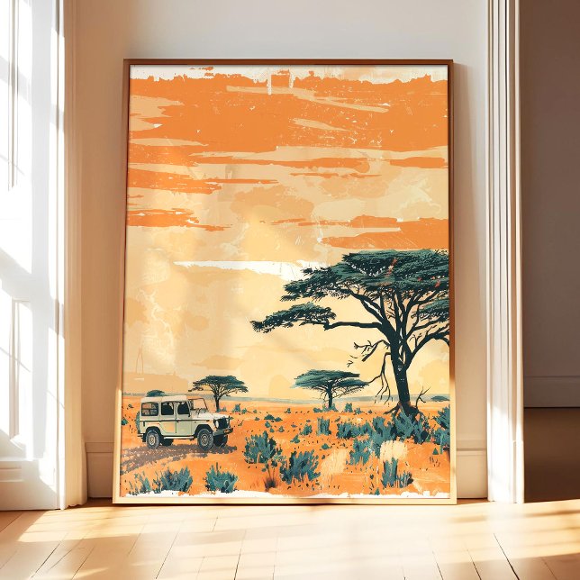 Affiche de safari africain, impression d'art rétro (Créateur téléchargé)