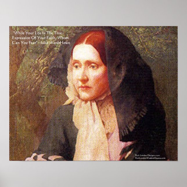 Affiche de sagesse avec citation de Julia Ward How (Devant)