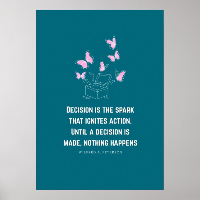 Affiche de sagesse d'action et de décision – Esthé (Devant)
