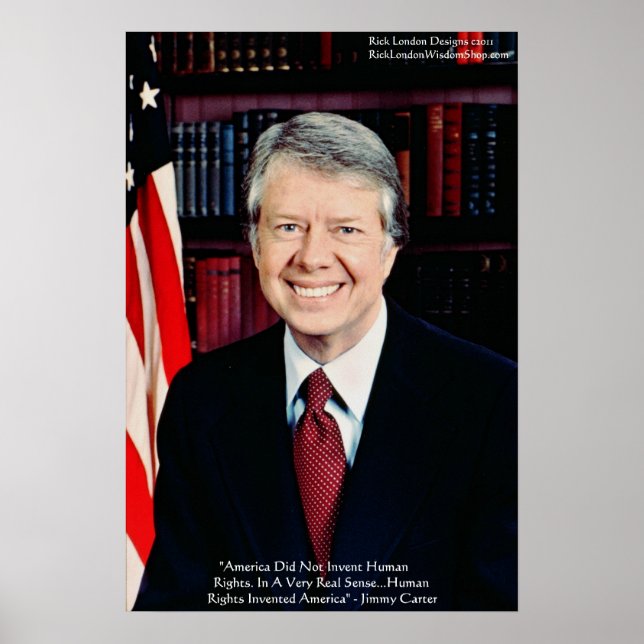 Affiche de sagesse de Jimmy Carter sur les "droits (Devant)