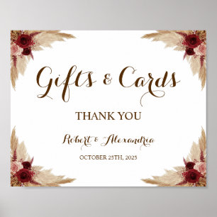 Affiche de salle de bain de mariage Cadeaux et Car