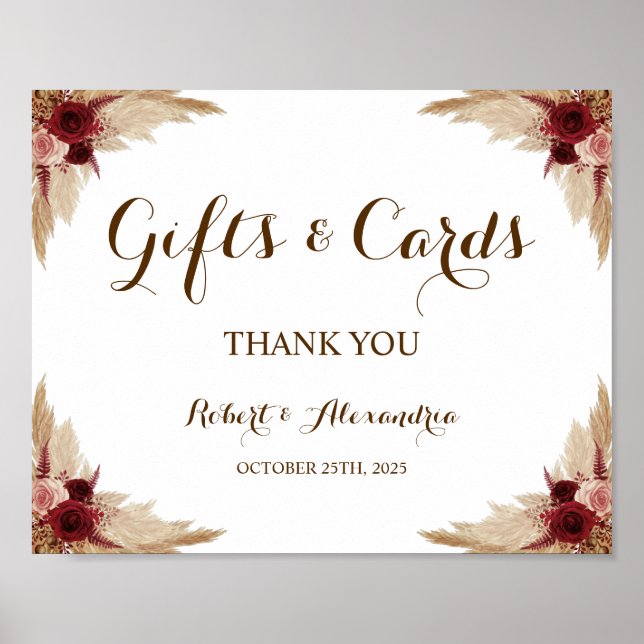 Affiche de salle de bain de mariage Cadeaux et Car (Devant)
