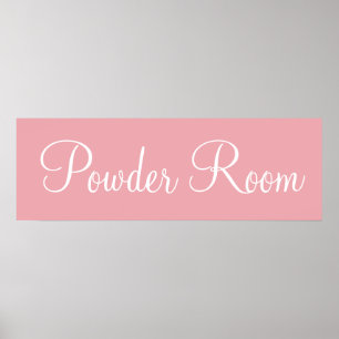 Affiche de salle de bain rose impression d'art sur