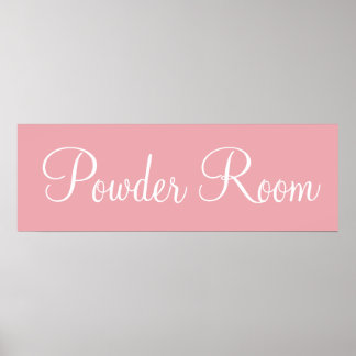 Affiche de salle de bain rose impression d'art sur