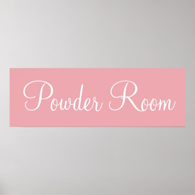 Affiche de salle de bain rose impression d'art sur (Devant)