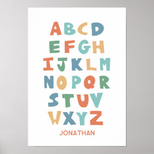 Affiche de salle de classe personnalisée Alphabet