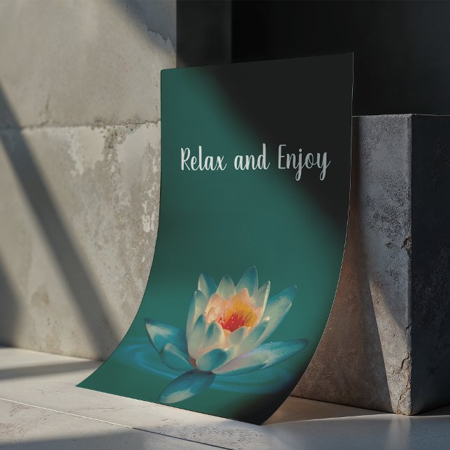Affiche de salle de spa Calme Teal (Créateur téléchargé)