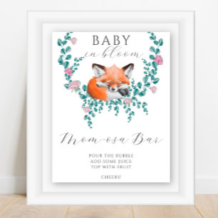 Affiche de salle pour bébé renard mignon - Bar Mom