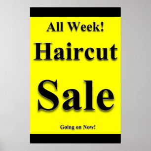 Affiche de salon de beauté en vente de coupe de ch