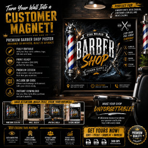 Affiche de Salon de Coiffure Conception de Publi