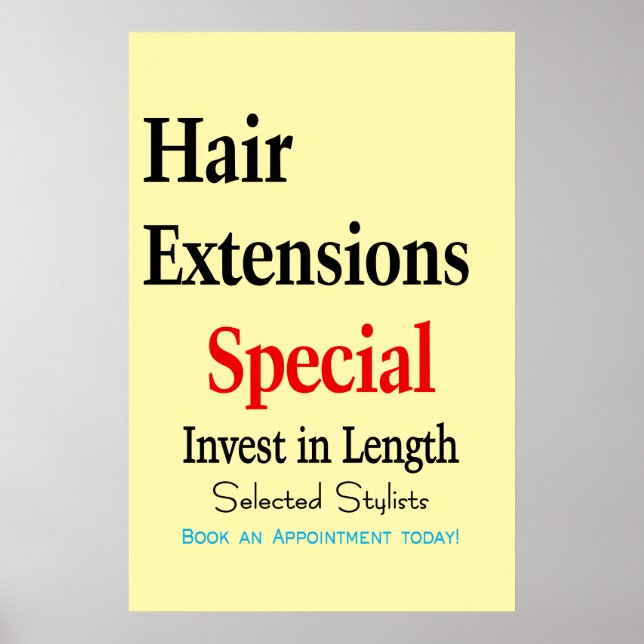 Affiche de salon de coiffure pour hommes Extension (Devant)