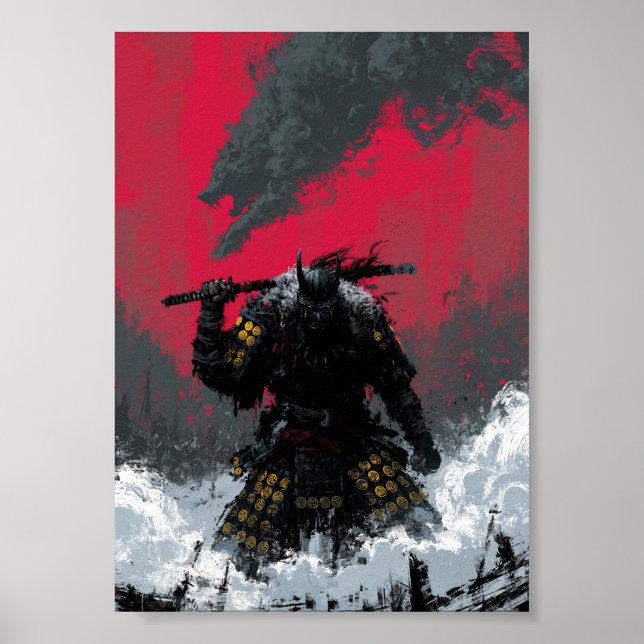 Affiche de samouraï de dark fantasy  (Devant)