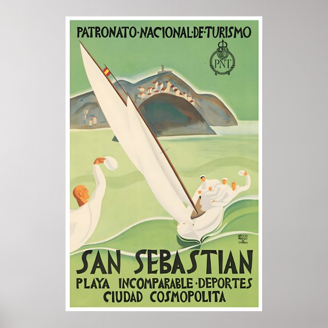 Affiche de San Sebastian Vintage Espagne Voyage Ar (Devant)