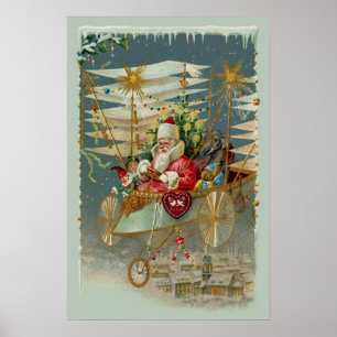 Affiche de Santa & Son incroyable machine volante