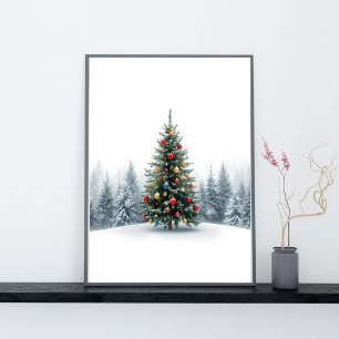 Affiche de sapin de Noël Golden Elegance