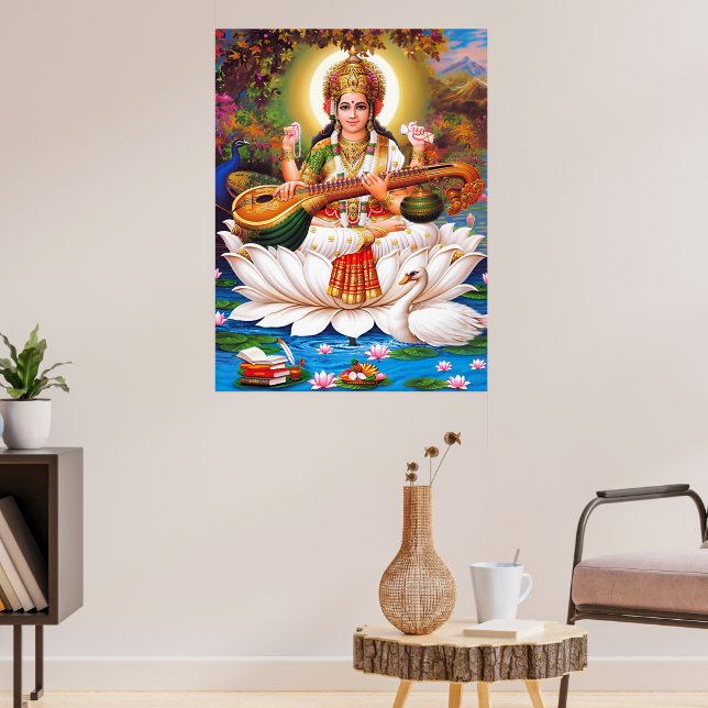 Affiche de Saraswati Déesse de l'Art et de l'Éduca (Salon 3)