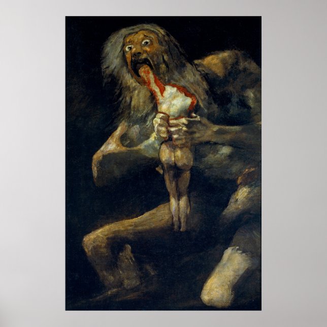 Affiche de Saturne dévorant son fils de Goya (Devant)