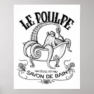 Affiche de savon de bain de Le Poulpe