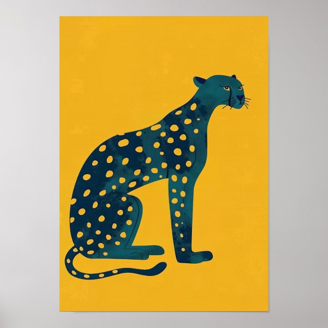 Affiche de scène de rue de dessin animé coloré pou (Devant)