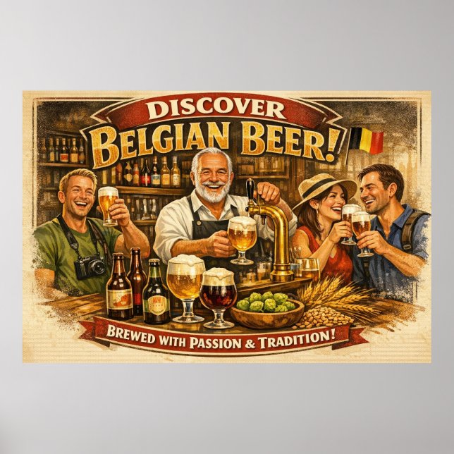 Affiche de scène de taverne de tradition de la biè (Devant)