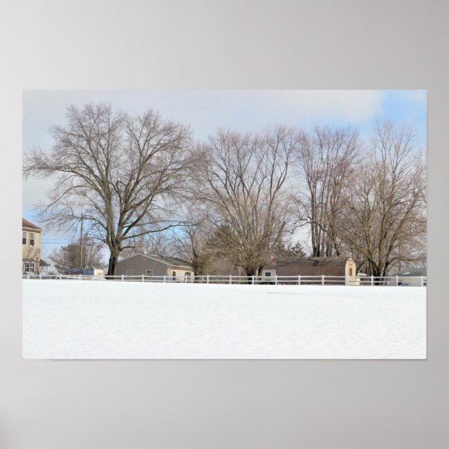 Affiche de scène hivernale (Devant)