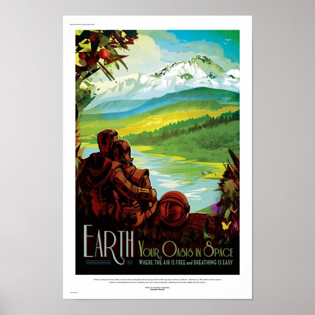 Affiche de science-fiction NASA Future Travel - Pl (Devant)