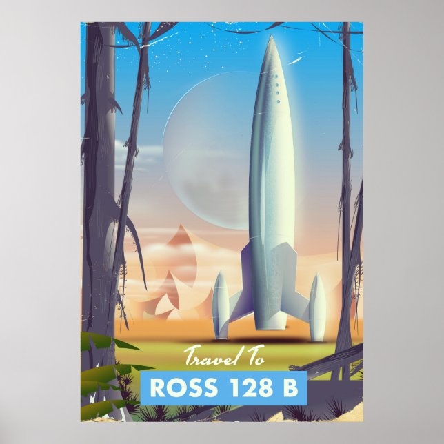 Affiche de science-fiction Ross 128 B (Devant)