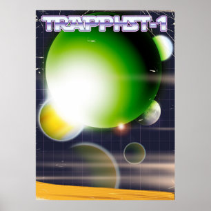 Affiche de science-fiction TRAPPIST-1.