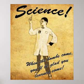 Affiche de science rétro des années 1940