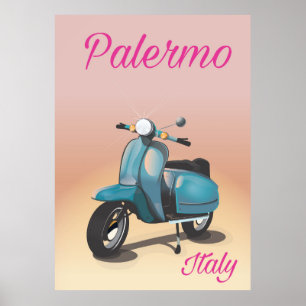 Affiche de scooter à Palerme Italie