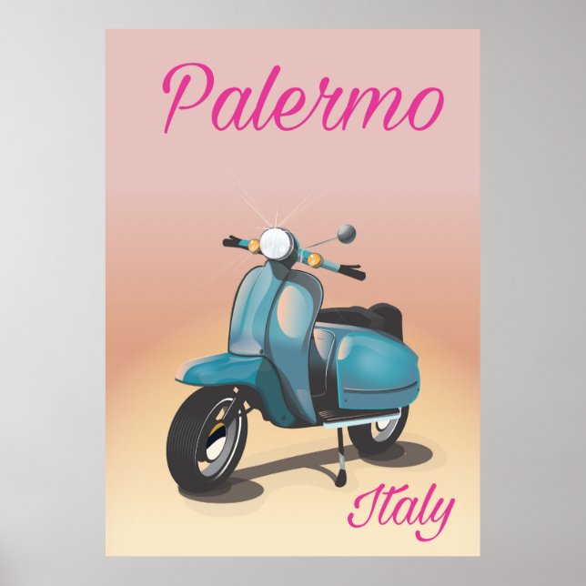 Affiche de scooter à Palerme Italie (Devant)