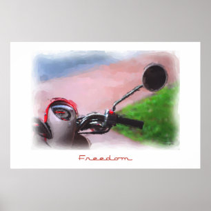 Affiche de scooter de liberté