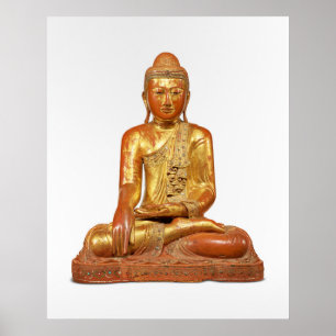 Affiche de sculpture de Bouddha