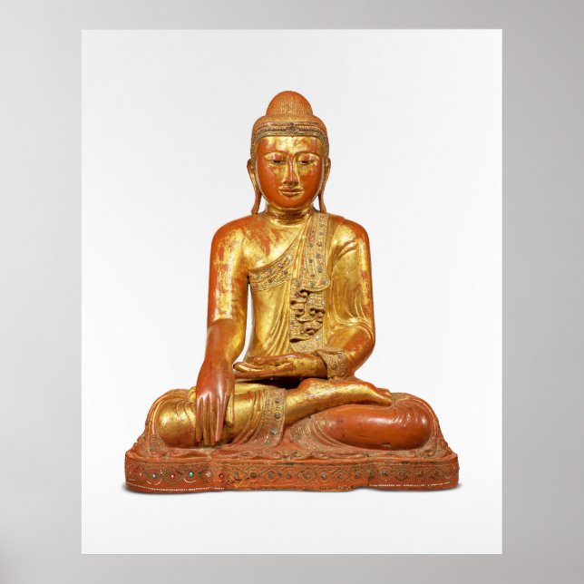 Affiche de sculpture de Bouddha (Devant)