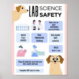 Affiche de sécurité de laboratoire de sciences mod