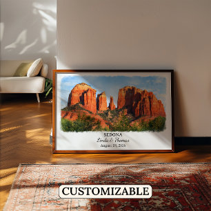Affiche de Sedona Arizona, Aquarelle, Personnalisé