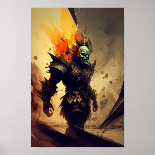 Affiche de seigneur de guerre orque Fantasy | Déco (Devant)