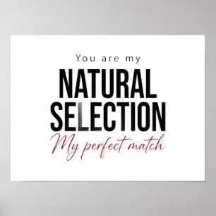 Affiche de sélection naturelle Cadeau de biologie