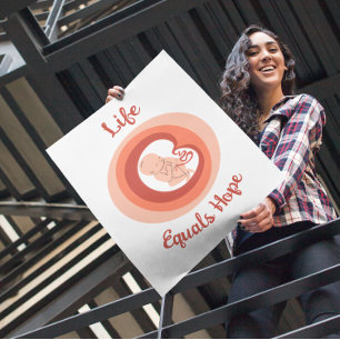 Affiche de sensibilisation pro-vie « La vie égale 
