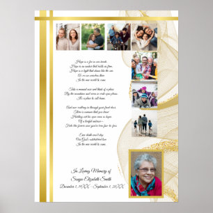 Affiche de service funéraire commémoratif JW