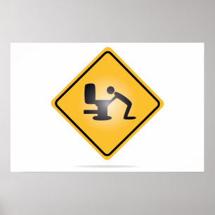 Affiche de signalisation d'avertissement de gueule