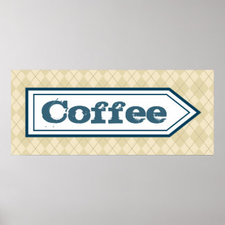Affiche de signalisation de café