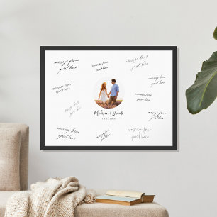 Affiche de signature de mariage avec photo pour li