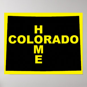 Affiche de signe de Colorado à la maison loin de l
