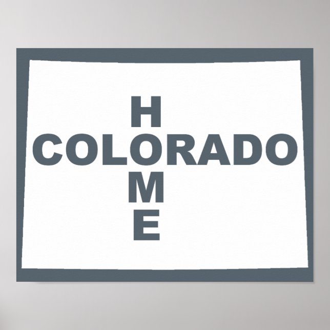 Affiche de signe de Colorado Accueil Loin de l'Éta (Devant)